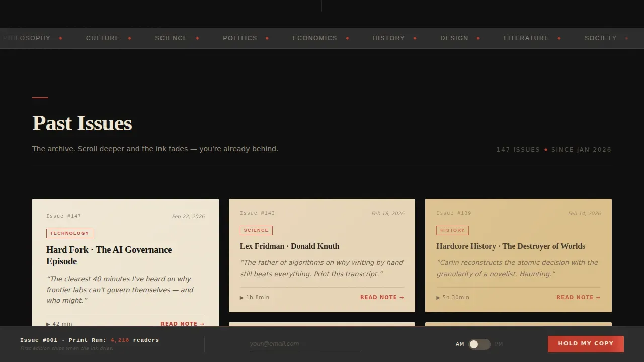 Smart Podcast Curation Landing Page Template