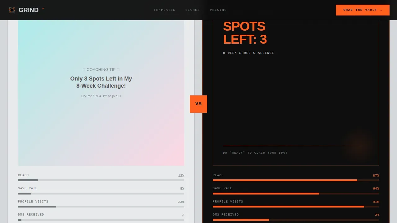 Dynamic Coaching Social Media Landing Page Template