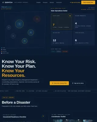 Emergency Management Government Professional Website Template