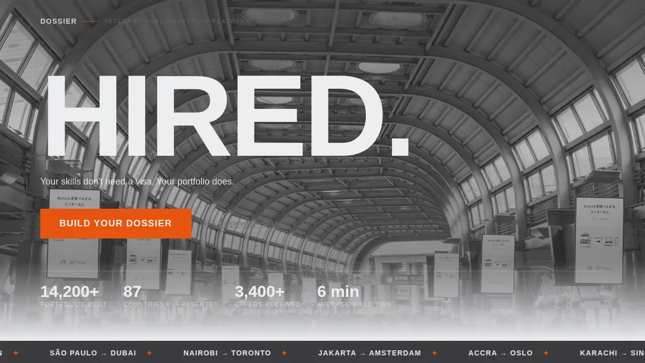 Bold International Career Landing Page Template