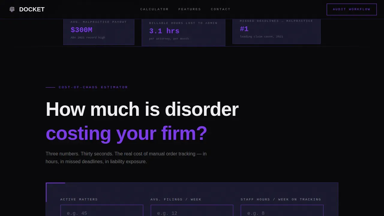Bold Brutalist Law Firm Order Management Landing Page
