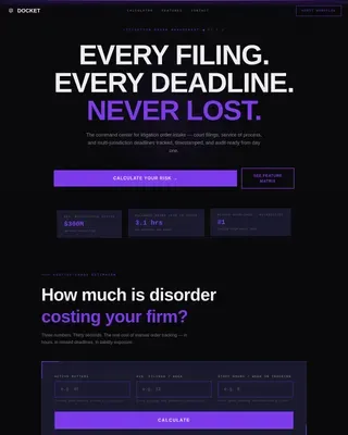 Bold Brutalist Law Firm Order Management Landing Page