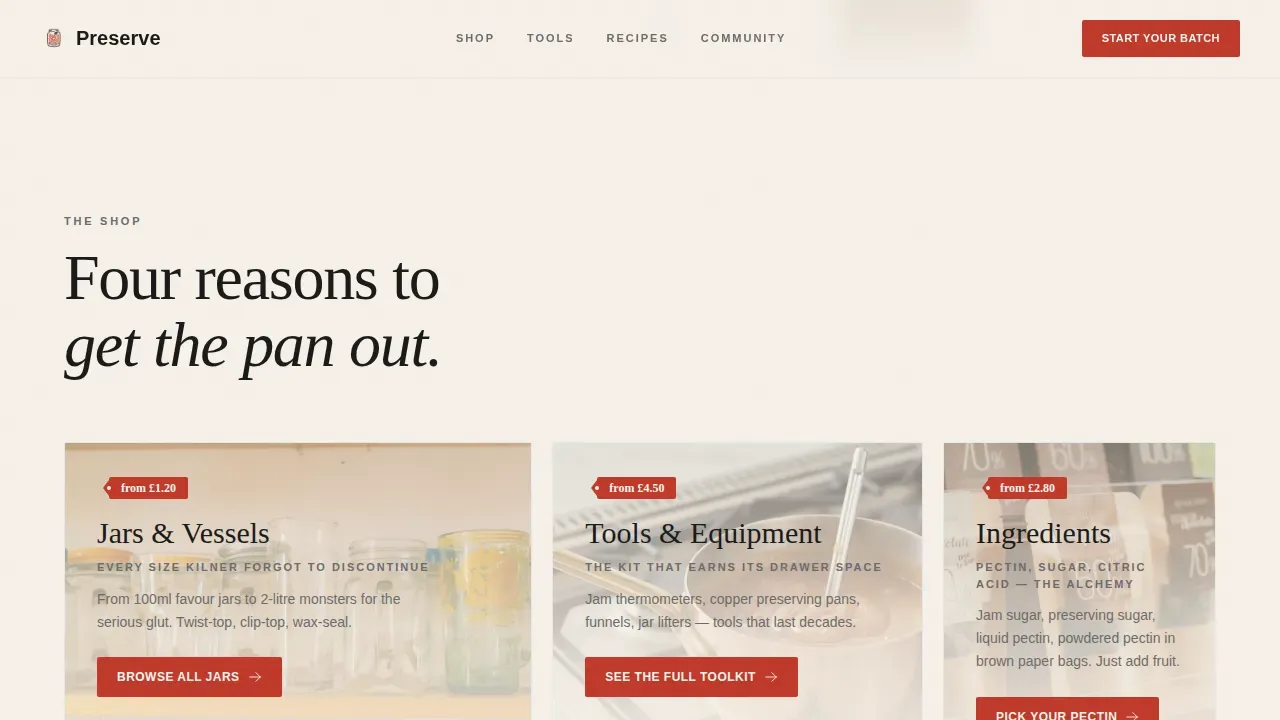 Hobby & Passion Supplies Professional Website Template