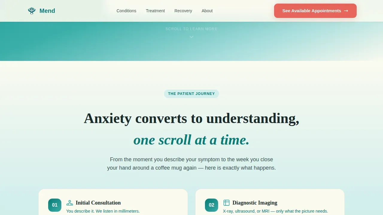 Precision Hand Surgery Landing Page Template