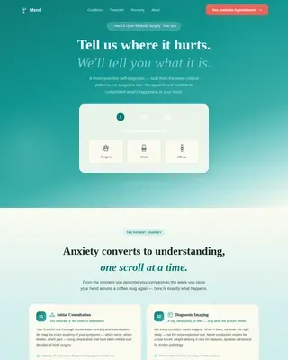 Precision Hand Surgery Landing Page Template