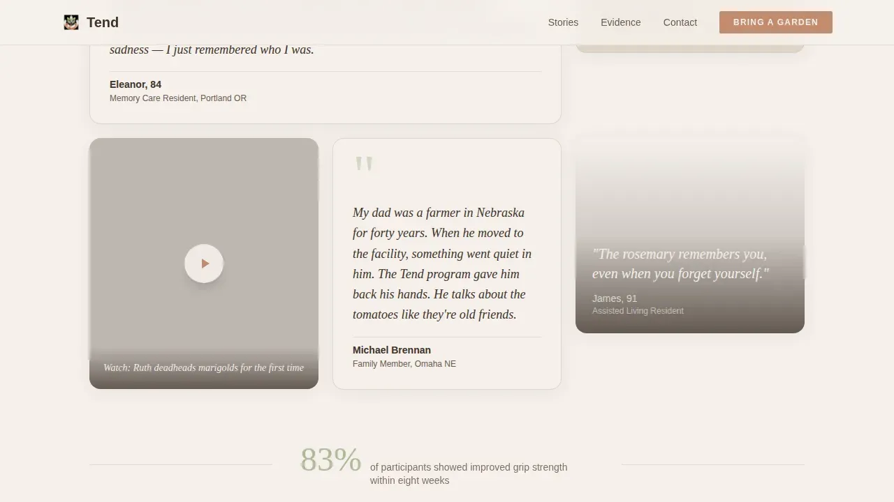 Therapeutic Garden Wellness Landing Page Template