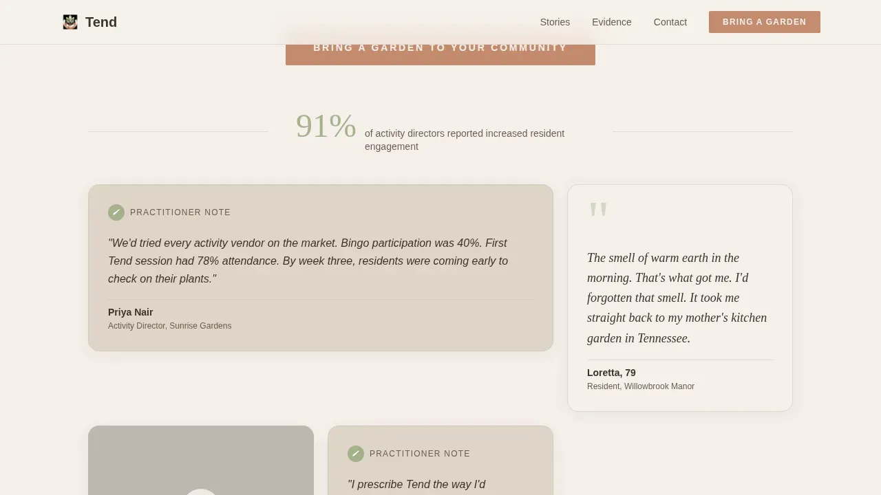 Therapeutic Garden Wellness Landing Page Template