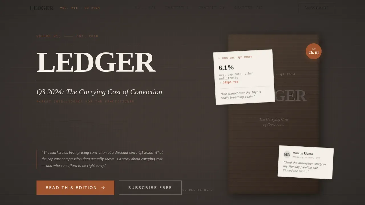 Insightful Vintage Marketplace Landing Page Template