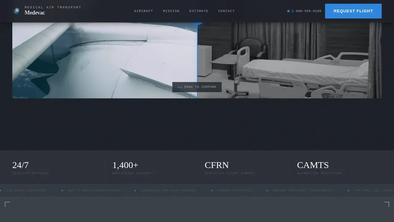 Air Medical Transport Landing Page Template