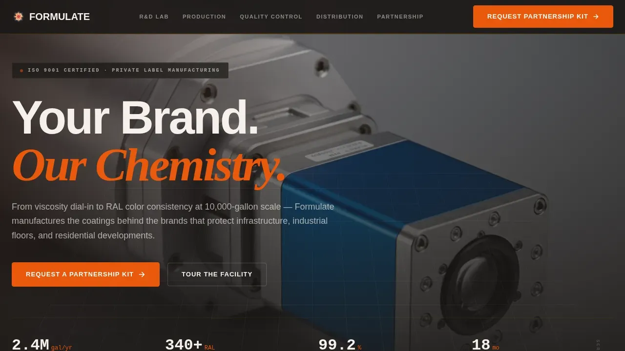 Industrial Manufacturing Alliance Landing Page Template