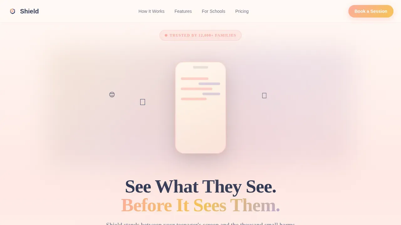 Protective Teen Digital Safety Landing Page Template