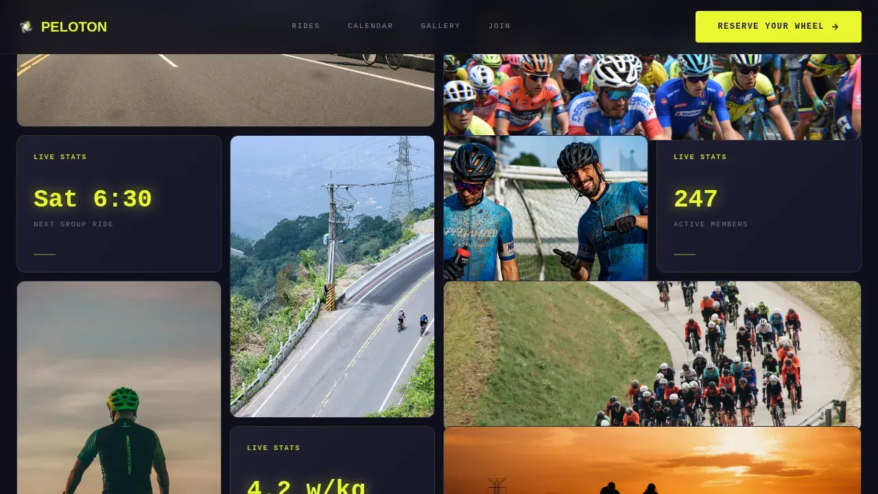 Dynamic Cycling Federation Landing Page Template