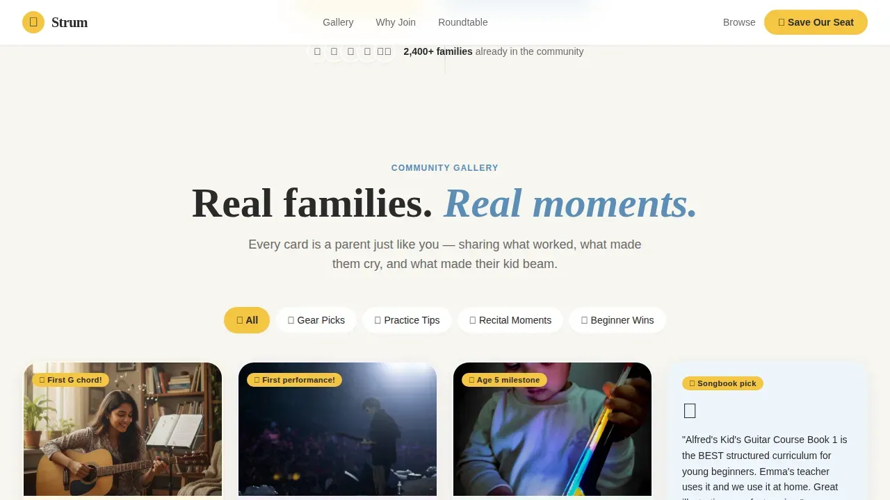 Engaging Youth Music Education Landing Page Template
