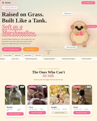 Dog Advanced Pre-Launch Website Template