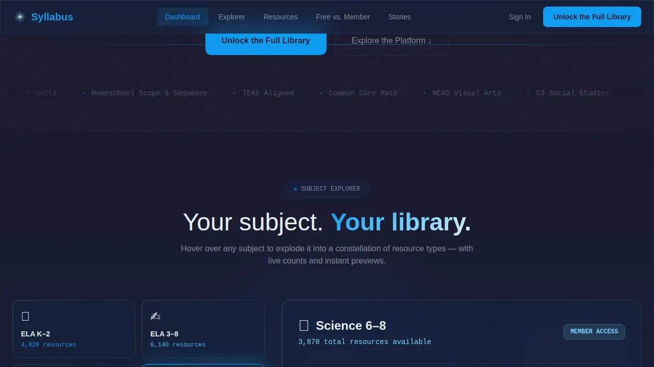 Unlock Learning Resources Landing Page Template