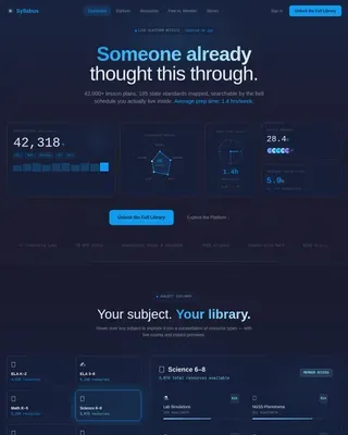 Unlock Learning Resources Landing Page Template