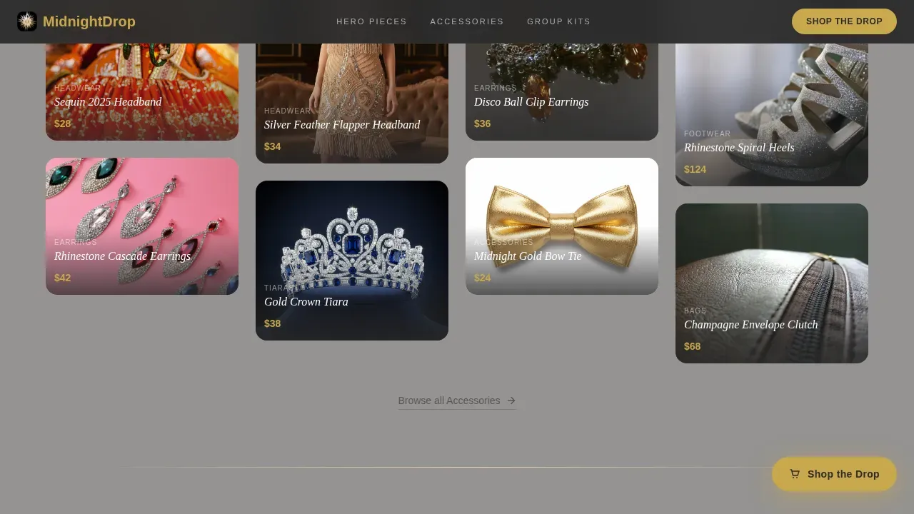 Exclusive Holiday Gala Landing Page Template
