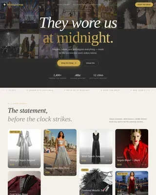 Exclusive Holiday Gala Landing Page Template