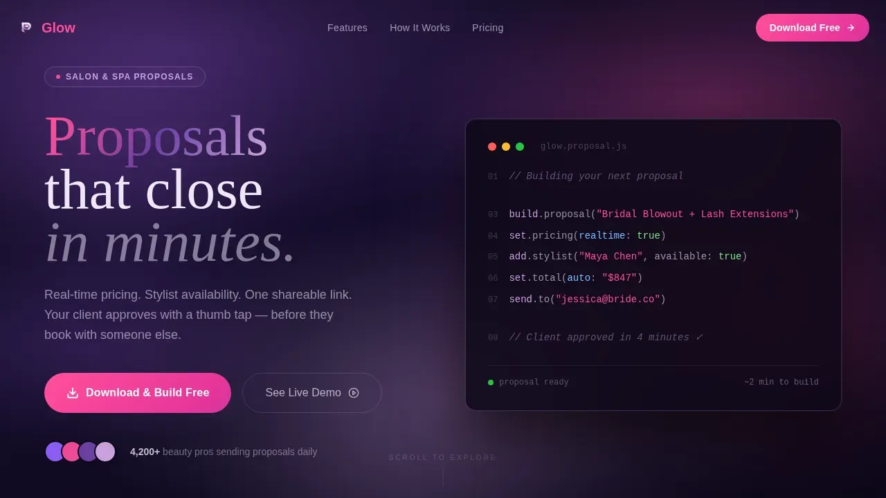 Custom Beauty Software Landing Page Template