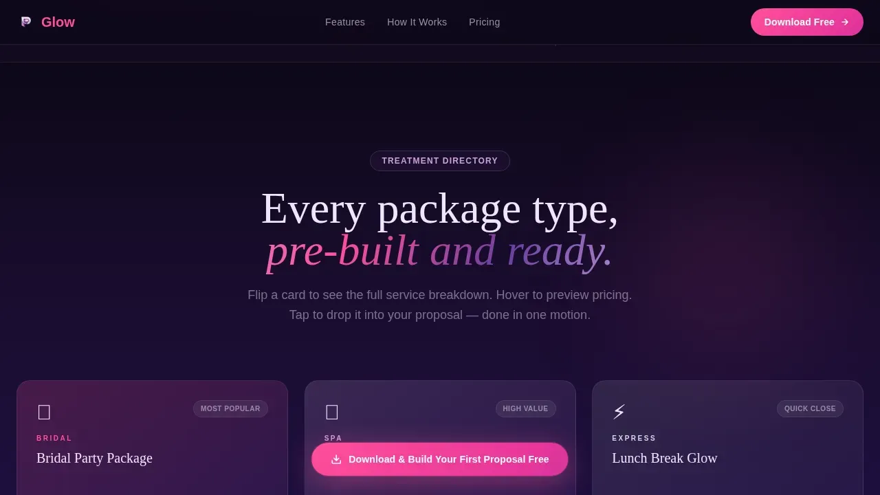 Custom Beauty Software Landing Page Template