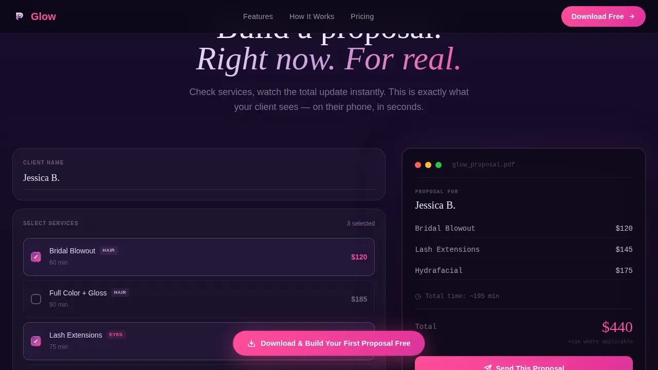 Custom Beauty Software Landing Page Template