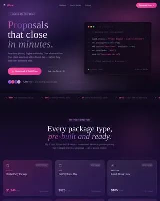 Custom Beauty Software Landing Page Template