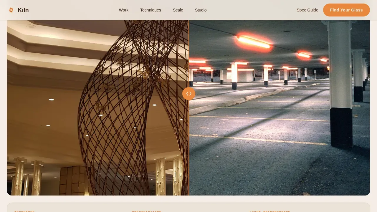 Artisan Glassblowing Studio Landing Page Template
