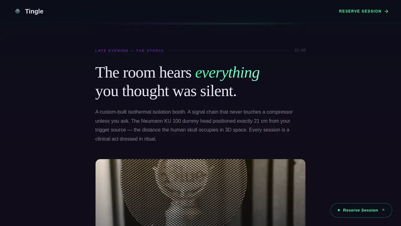 Sound & Audio Production Booking Website Template
