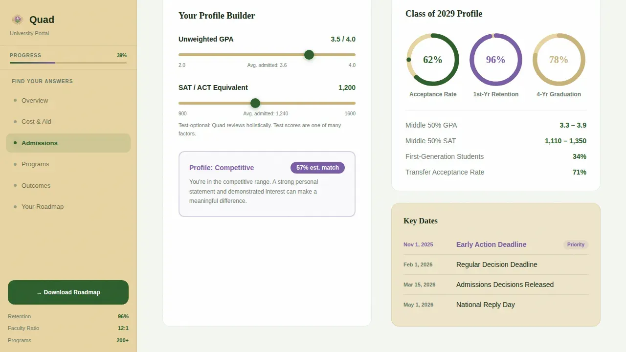 Immersive University Explorer Landing Page Template