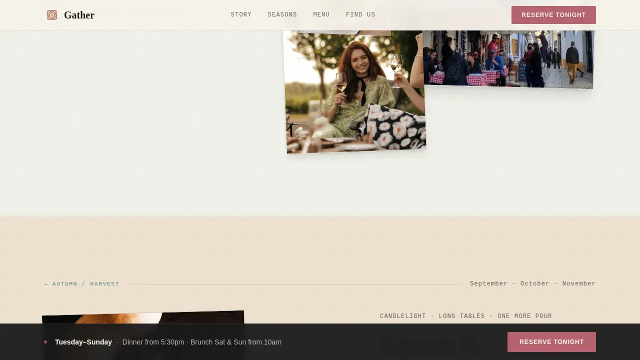Vibrant Female-Founded Bistro Landing Page Template