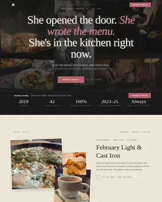 Vibrant Female-Founded Bistro Landing Page Template