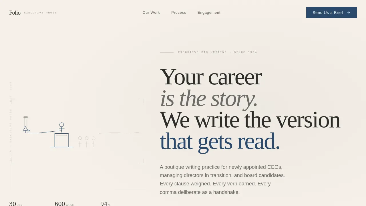 Executive & C-Suite Career Portfolio Website Template