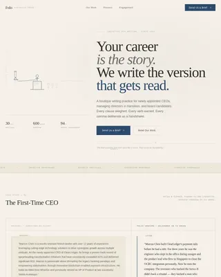 Executive & C-Suite Career Portfolio Website Template
