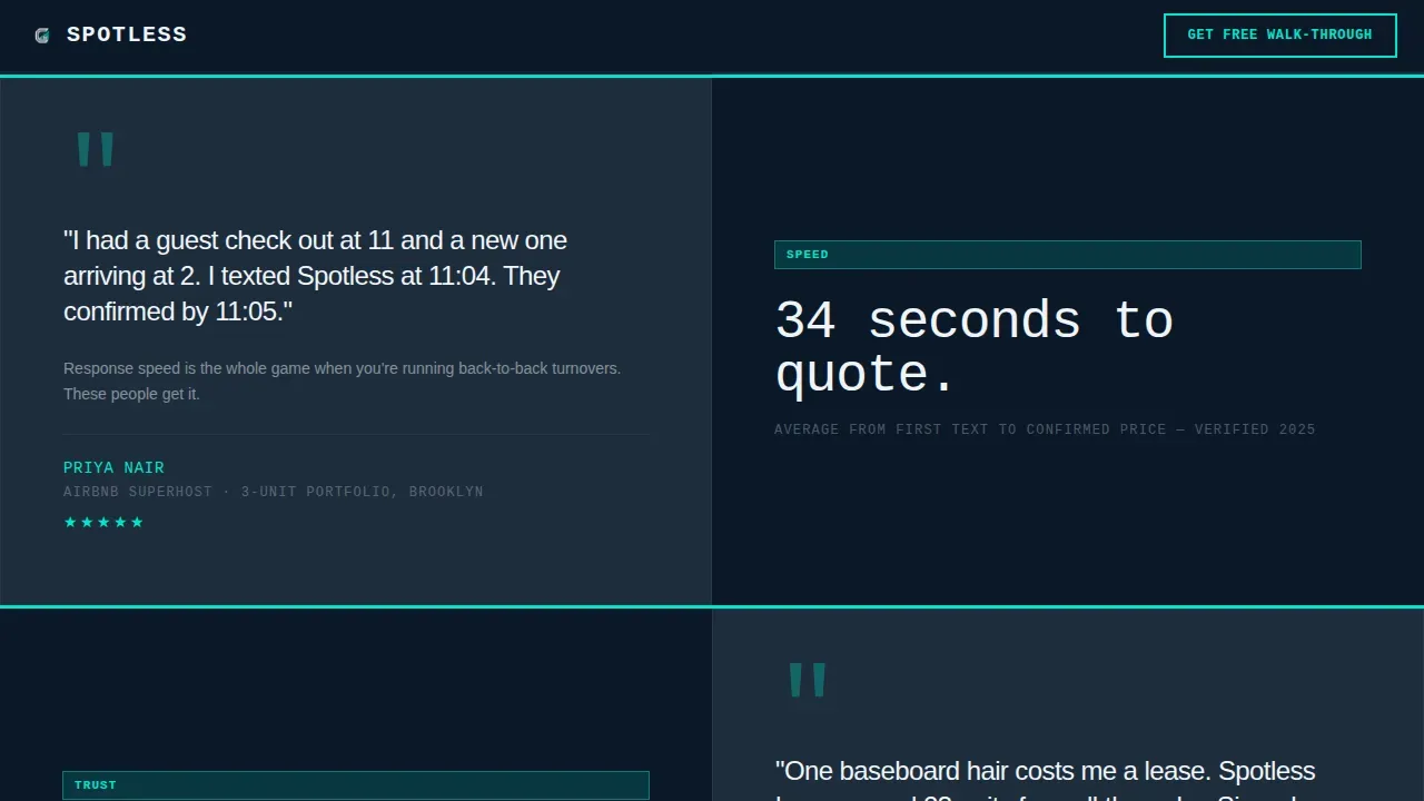 Professional Cleaning Service Credibility-First Website Template