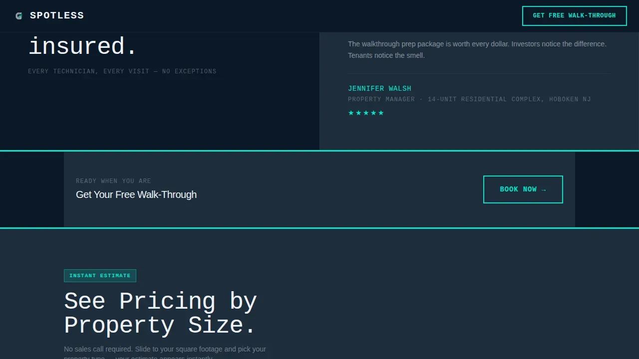 Professional Cleaning Service Credibility-First Website Template