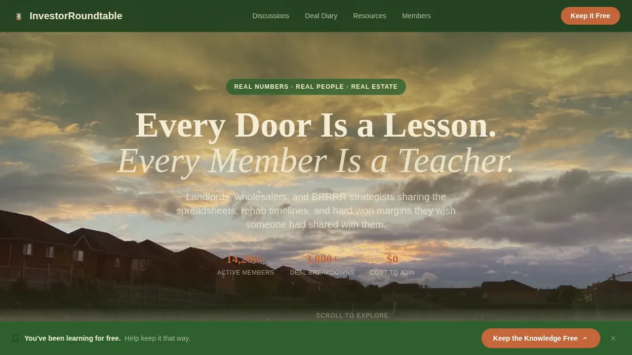 Trusted Real Estate Forum Landing Page Template