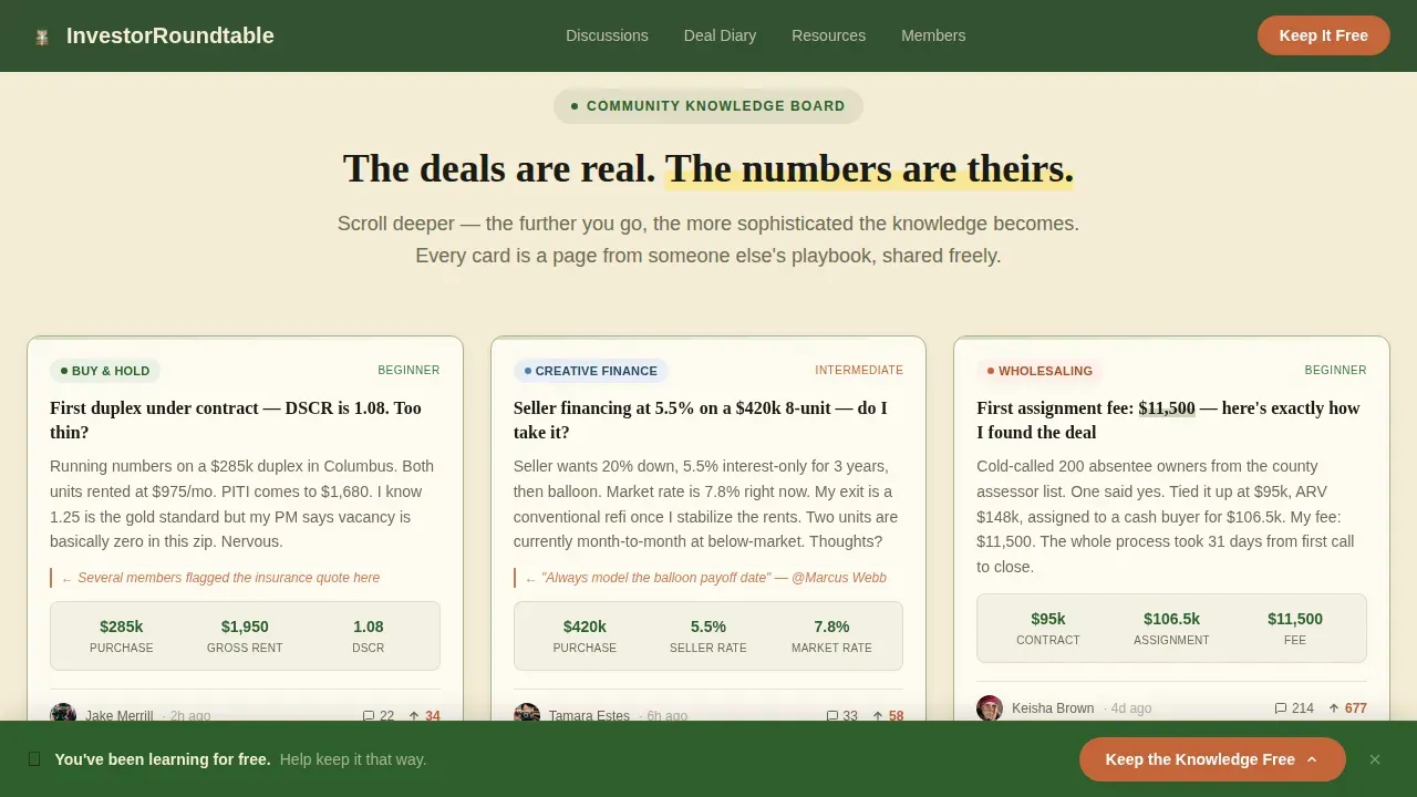 Trusted Real Estate Forum Landing Page Template