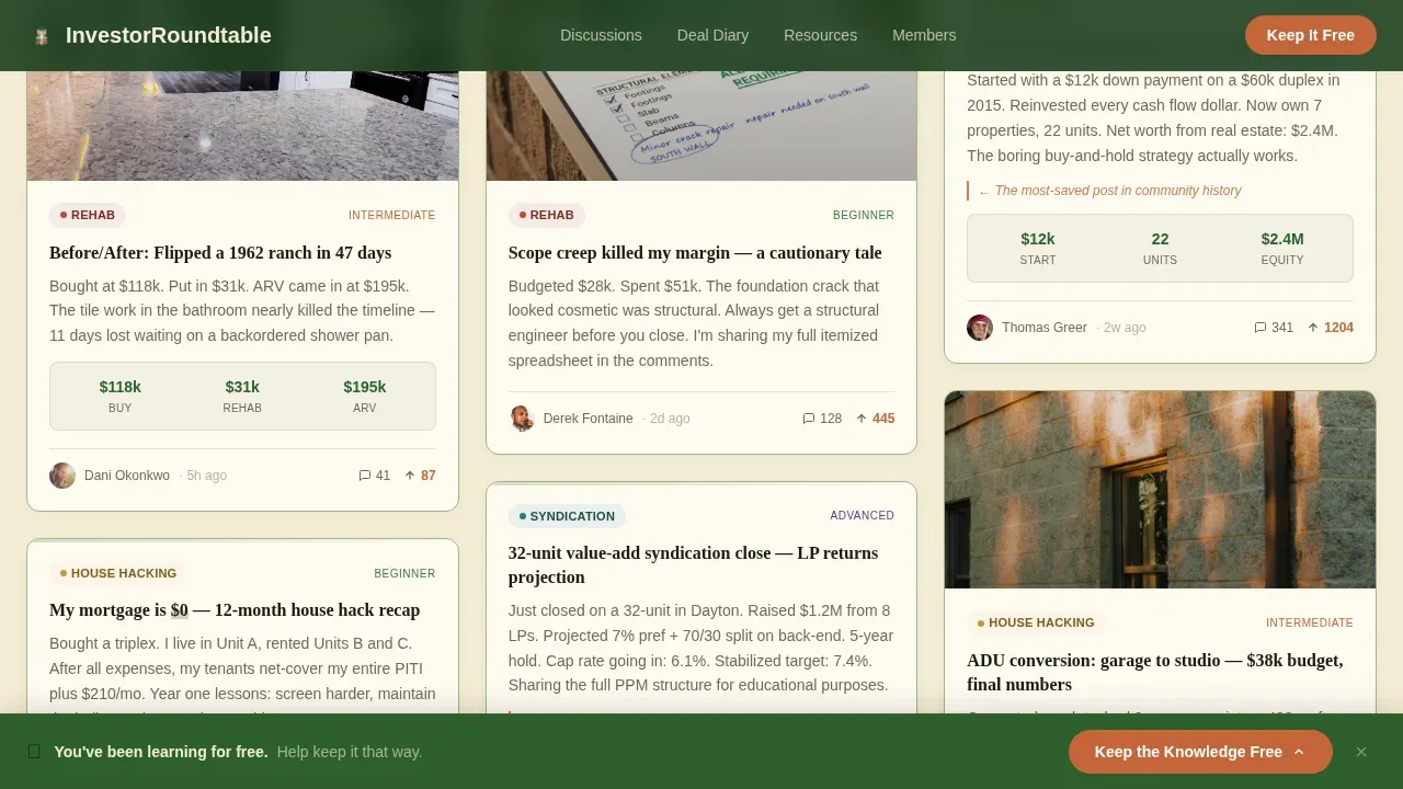 Trusted Real Estate Forum Landing Page Template