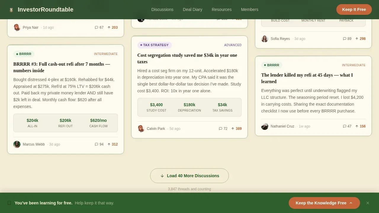 Trusted Real Estate Forum Landing Page Template
