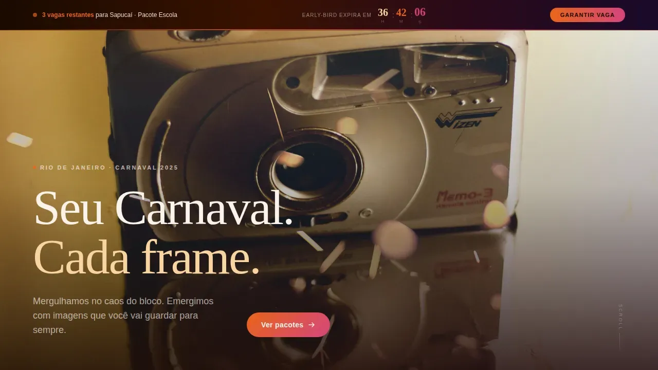 Curated Carnival Media Landing Page Template