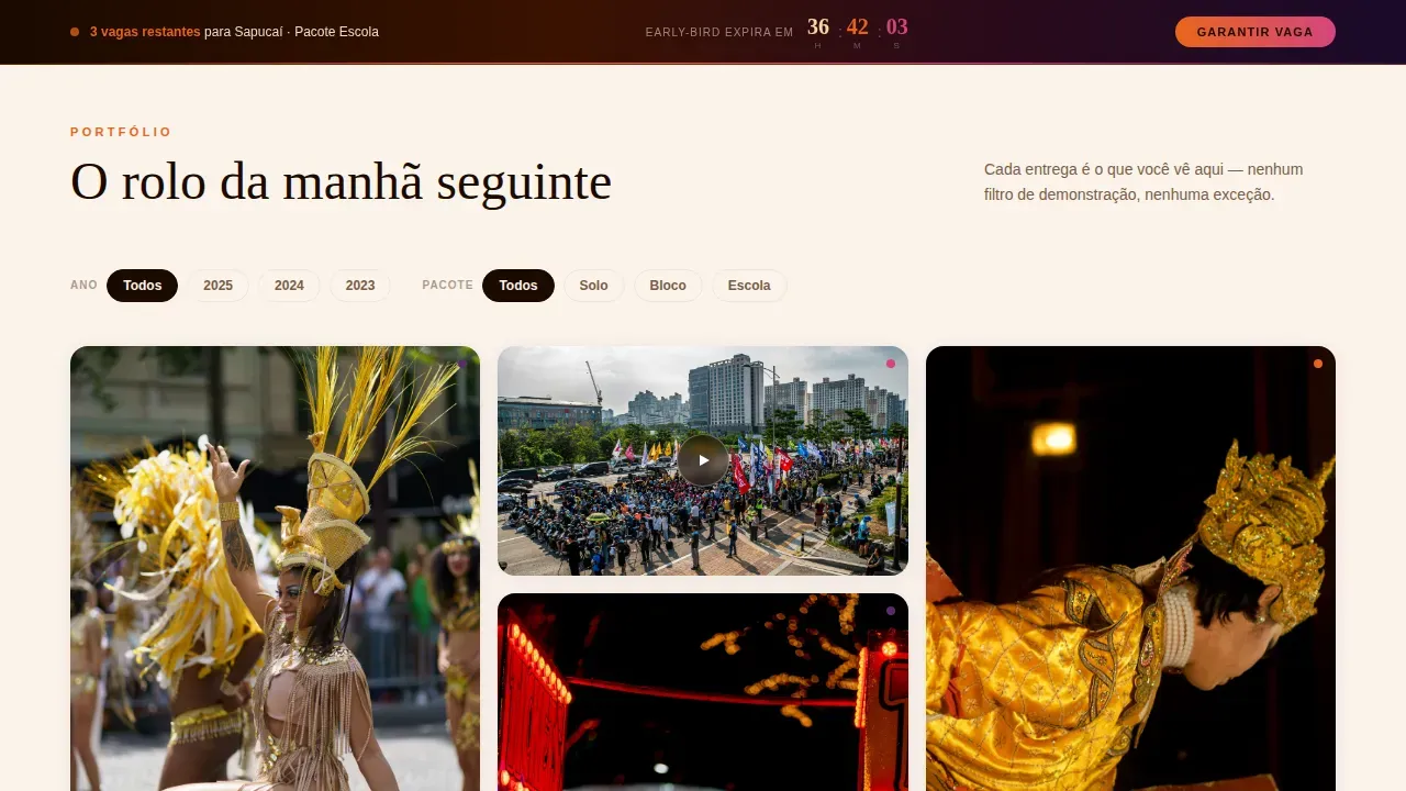 Curated Carnival Media Landing Page Template