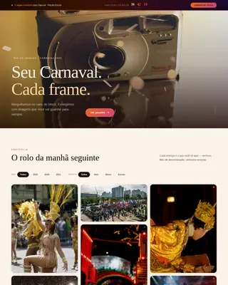 Curated Carnival Media Landing Page Template