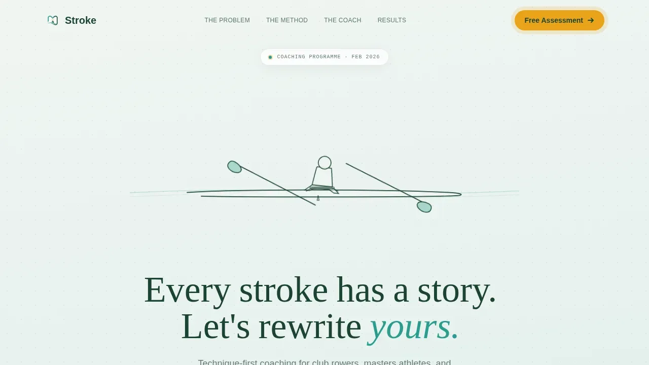 Elite Rowing Training Landing Page Template