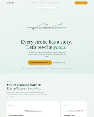 Elite Rowing Training Landing Page Template