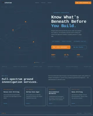 Comprehensive Geological Assessment Landing Page Template
