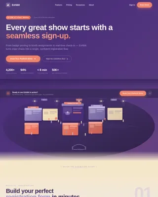 Frictionless Tradeshow Platform Landing Page Template