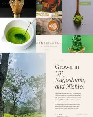 Luxe Minimal Matcha Café Landing Page Template