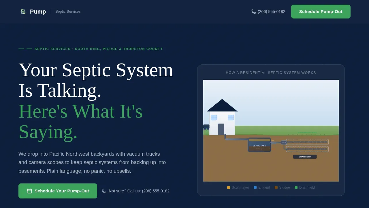 Reliable Septic Service | Free Website Template | Rocket