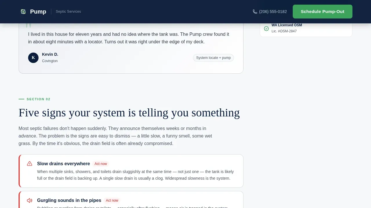Reliable Septic Service | Free Website Template | Rocket