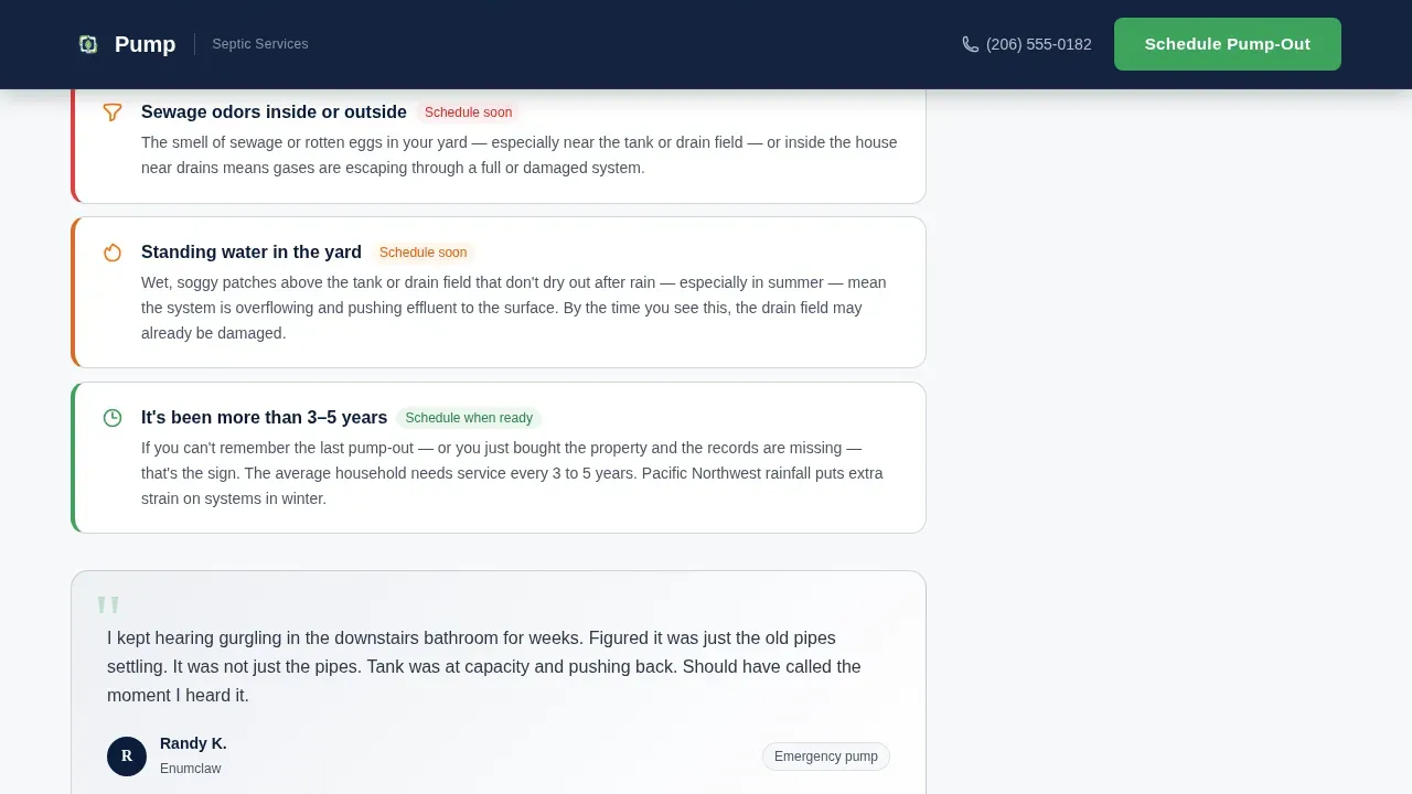 Reliable Septic Service | Free Website Template | Rocket